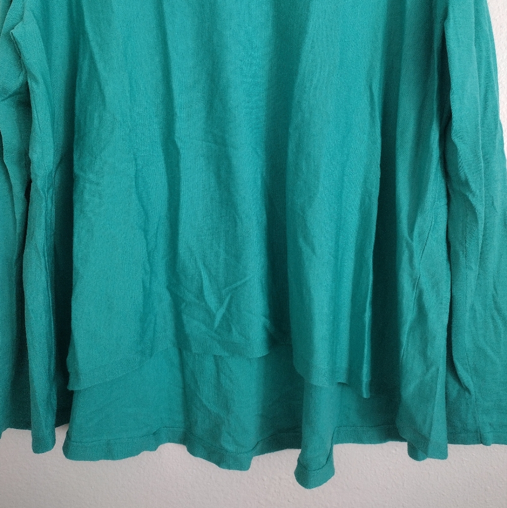 Cos blue green lightweight wool crew neck sweater size large - Picture 7 of 10